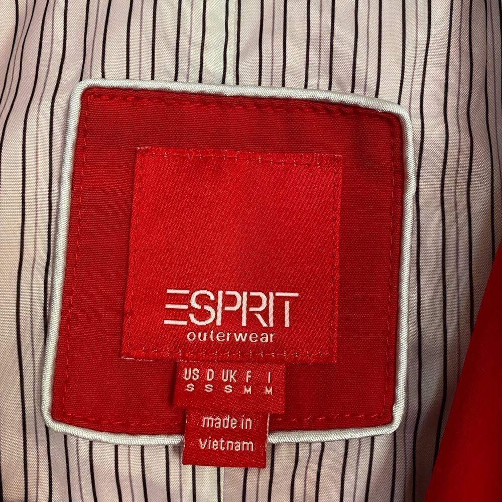 ‎Esprit Outerwear Red Button Front Coat Size Small - Picture 3 of 10